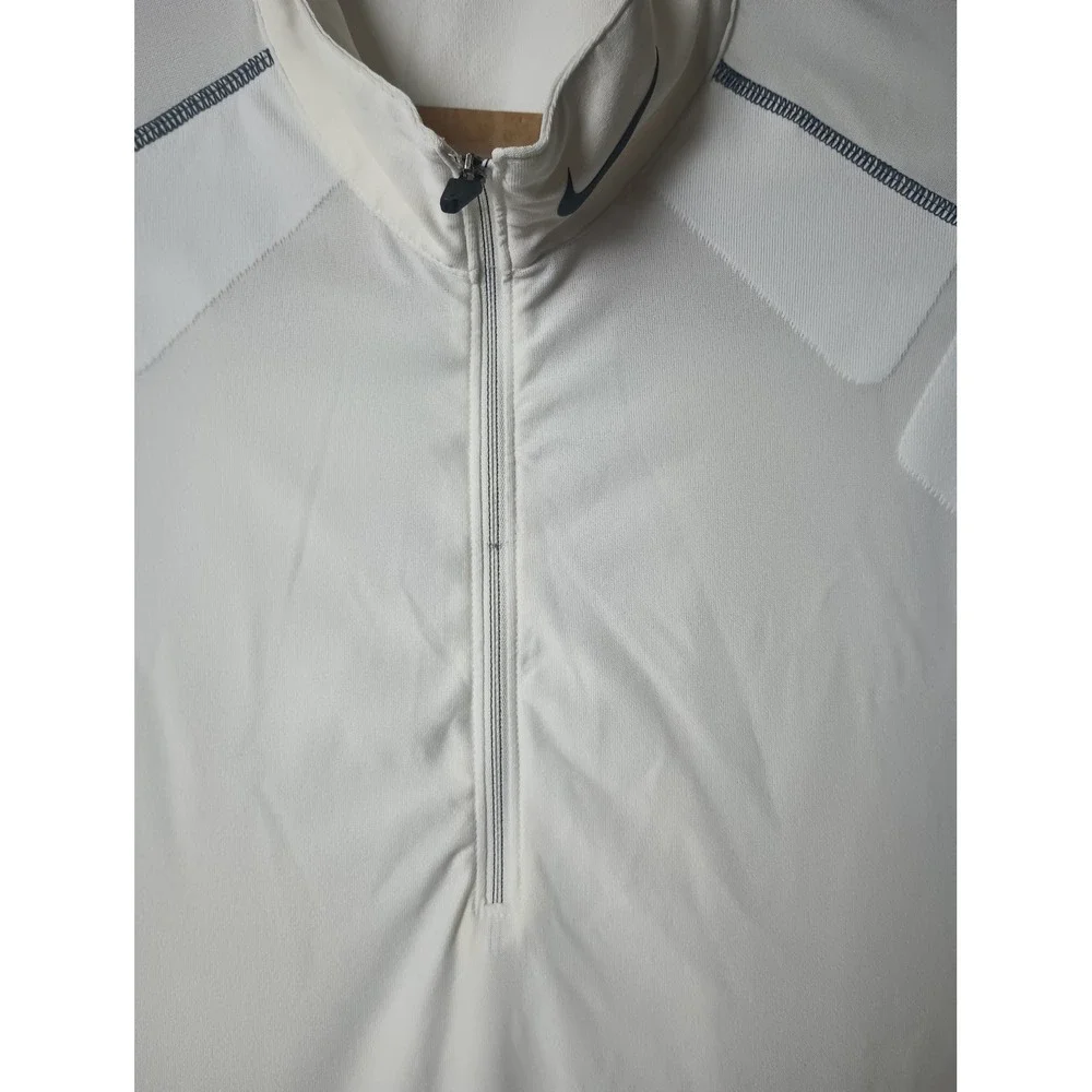 Nike Golf Dri-FIT Half Zip Pullover Athletic Top Layer‎ White Size Large N